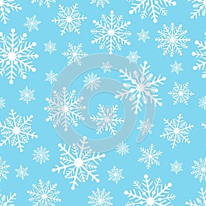 Seamless pattern snowflakes vector illustration